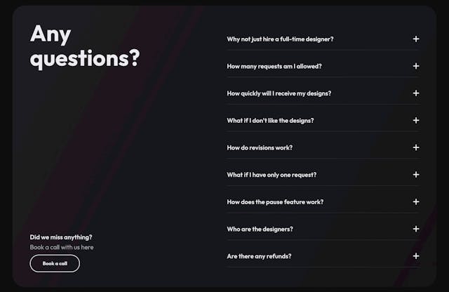 DesignTap FAQ Accordion Preview