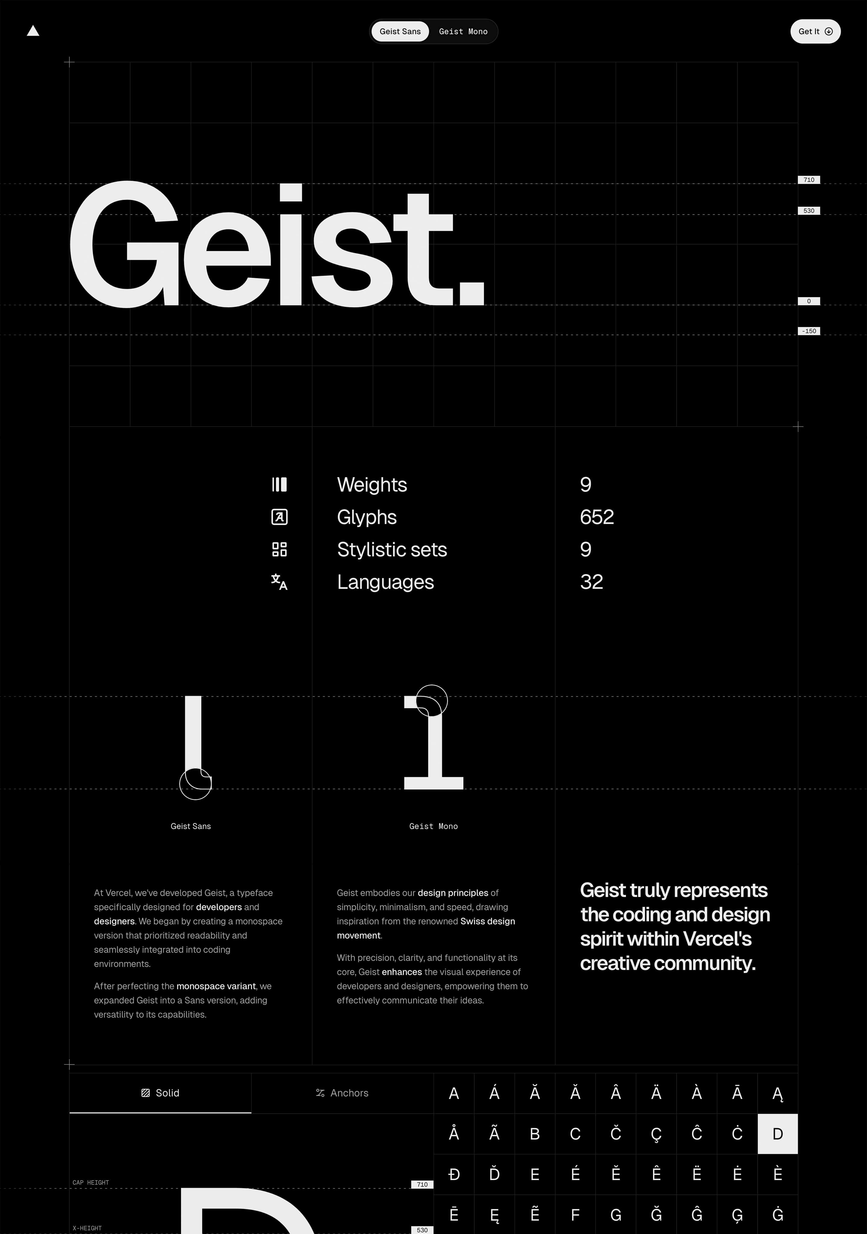 Geist Font Website Screenshot