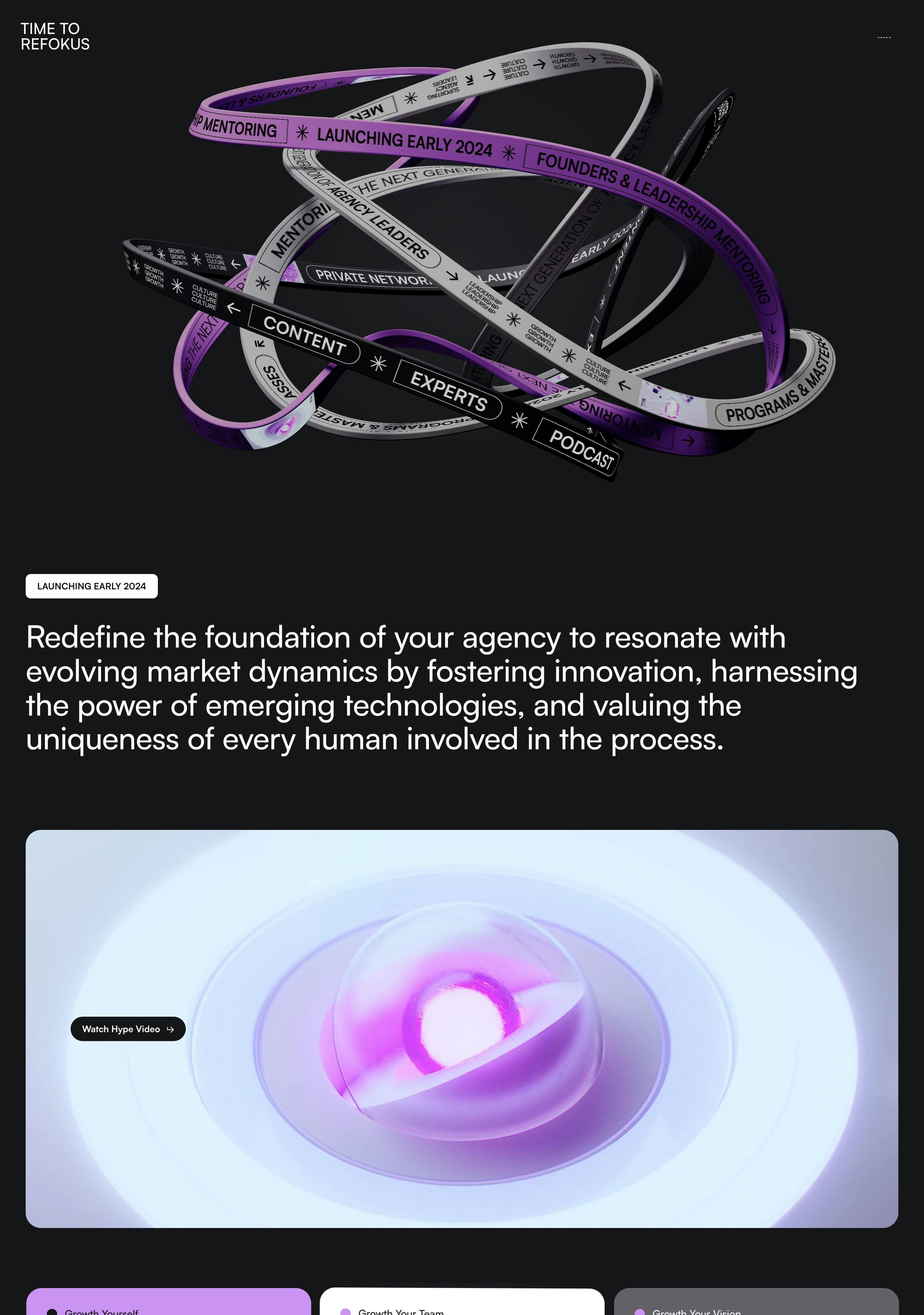 Time To Refokus Website Screenshot