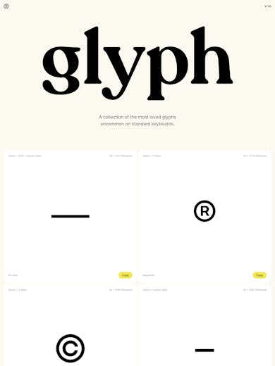Glyph Supply Thumbnail Preview