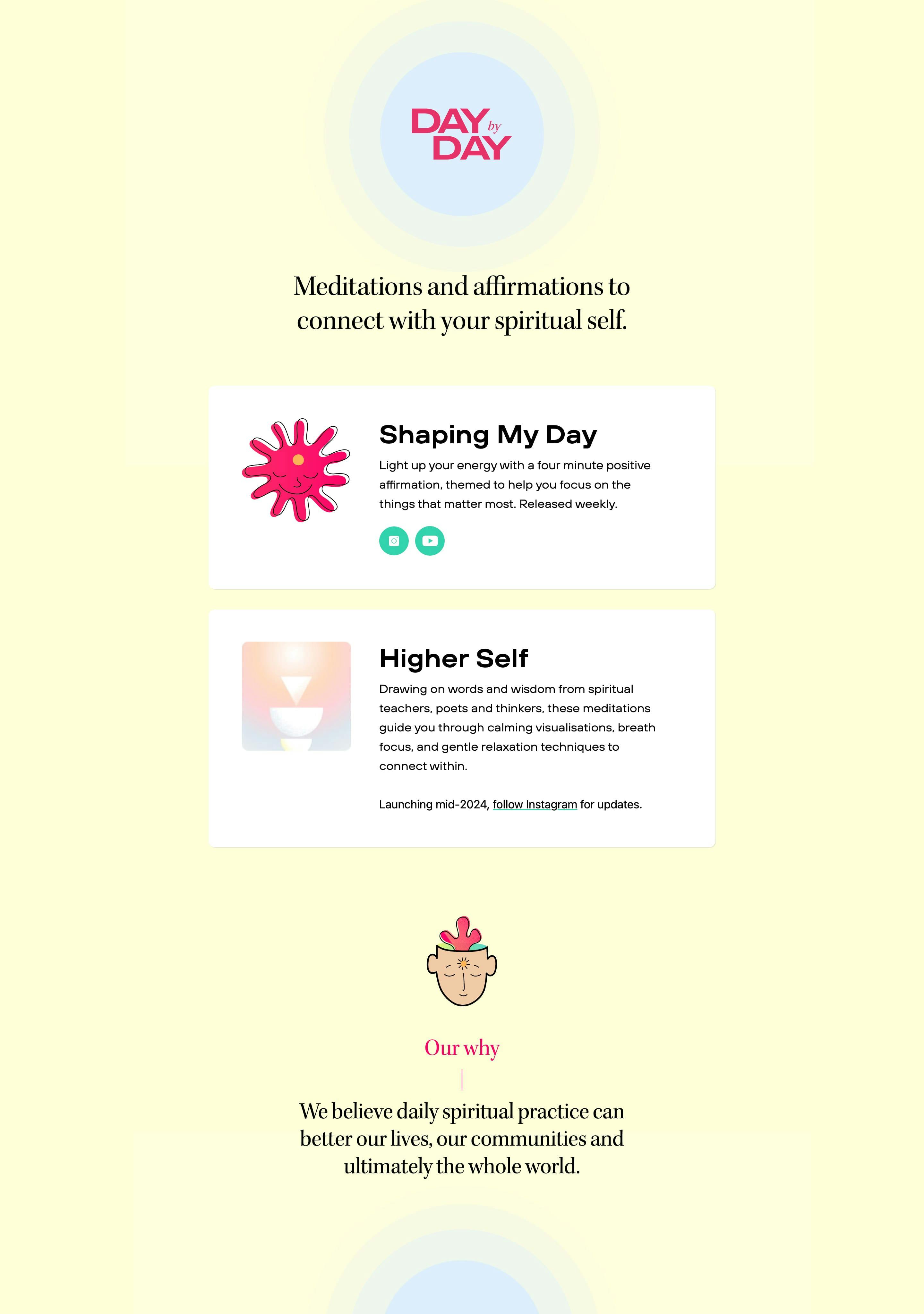 Day by Day Website Screenshot