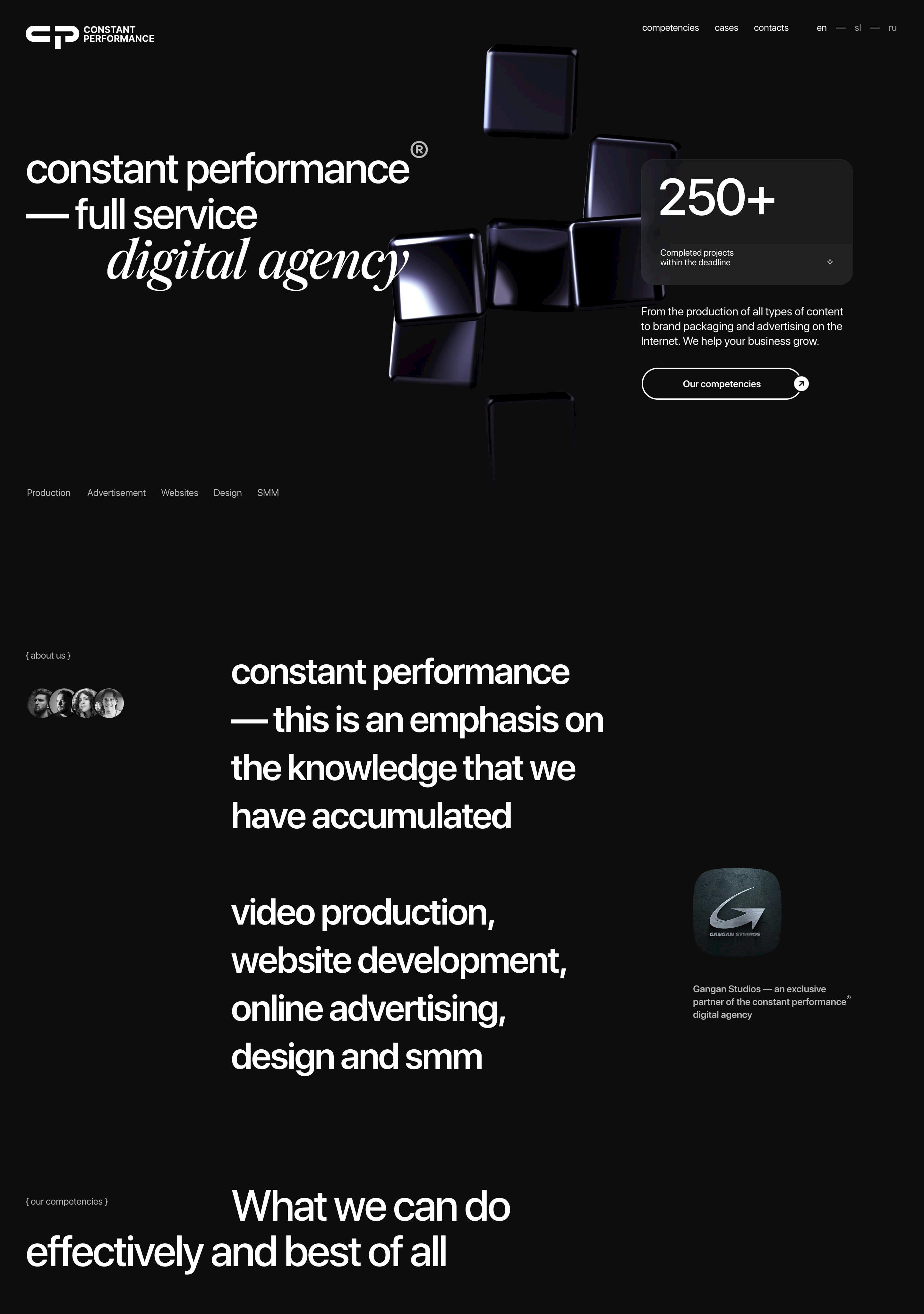 constant performance® Website Screenshot