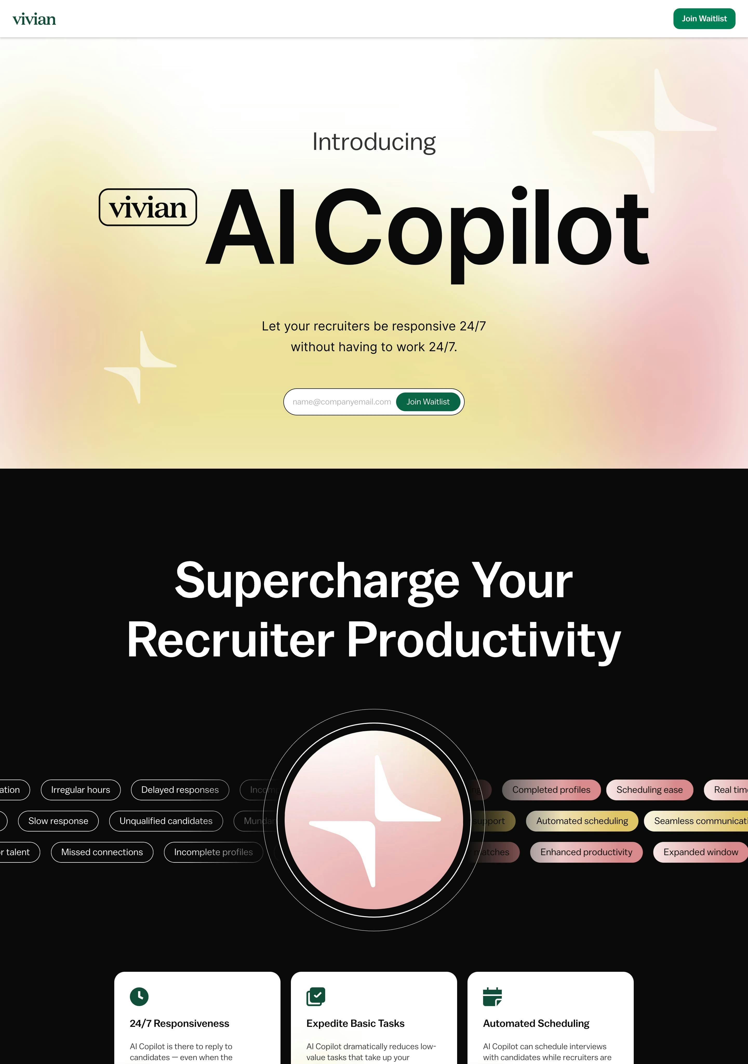 Vivian AI Copilot Website Screenshot