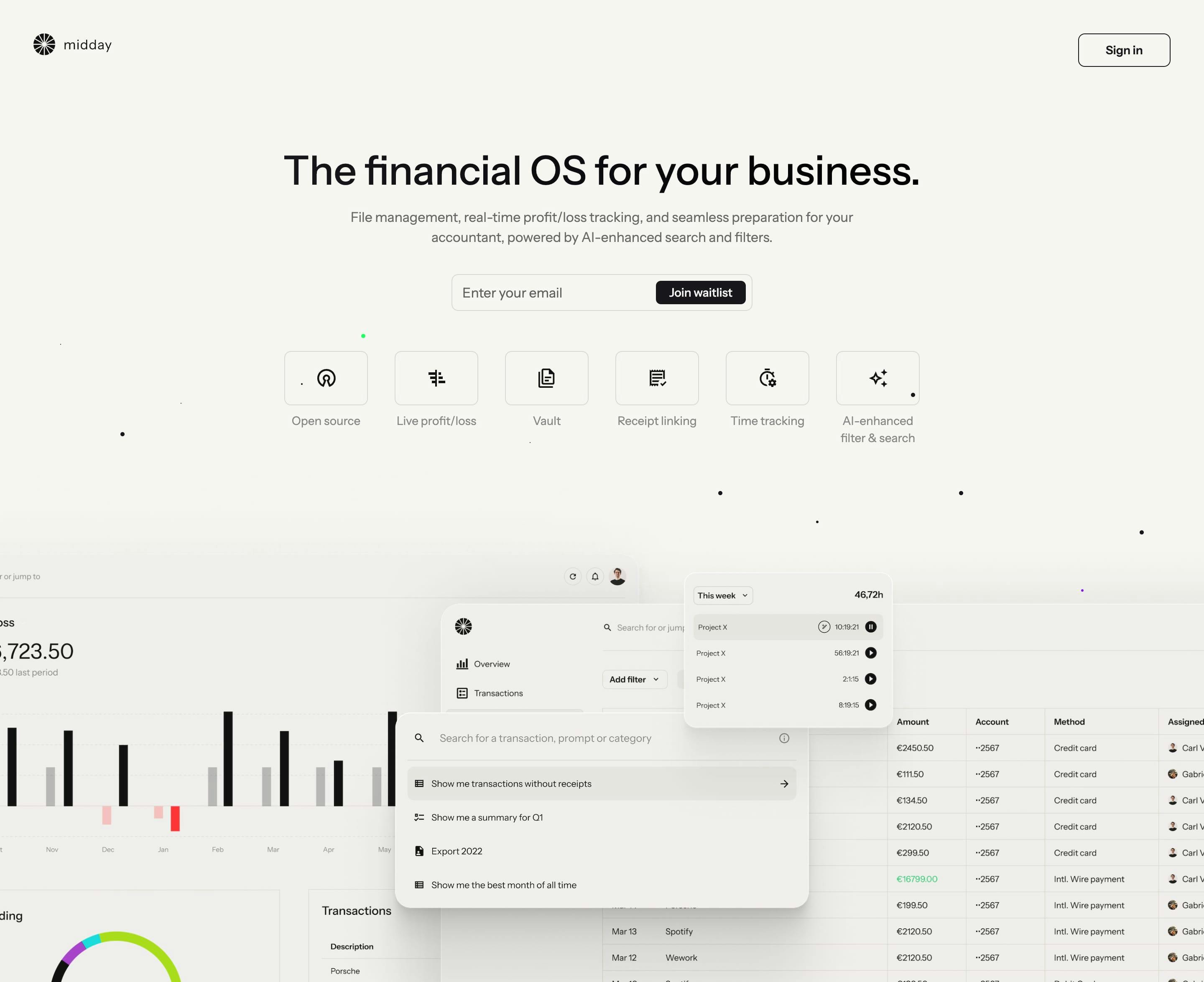 Midday One Page Website Award