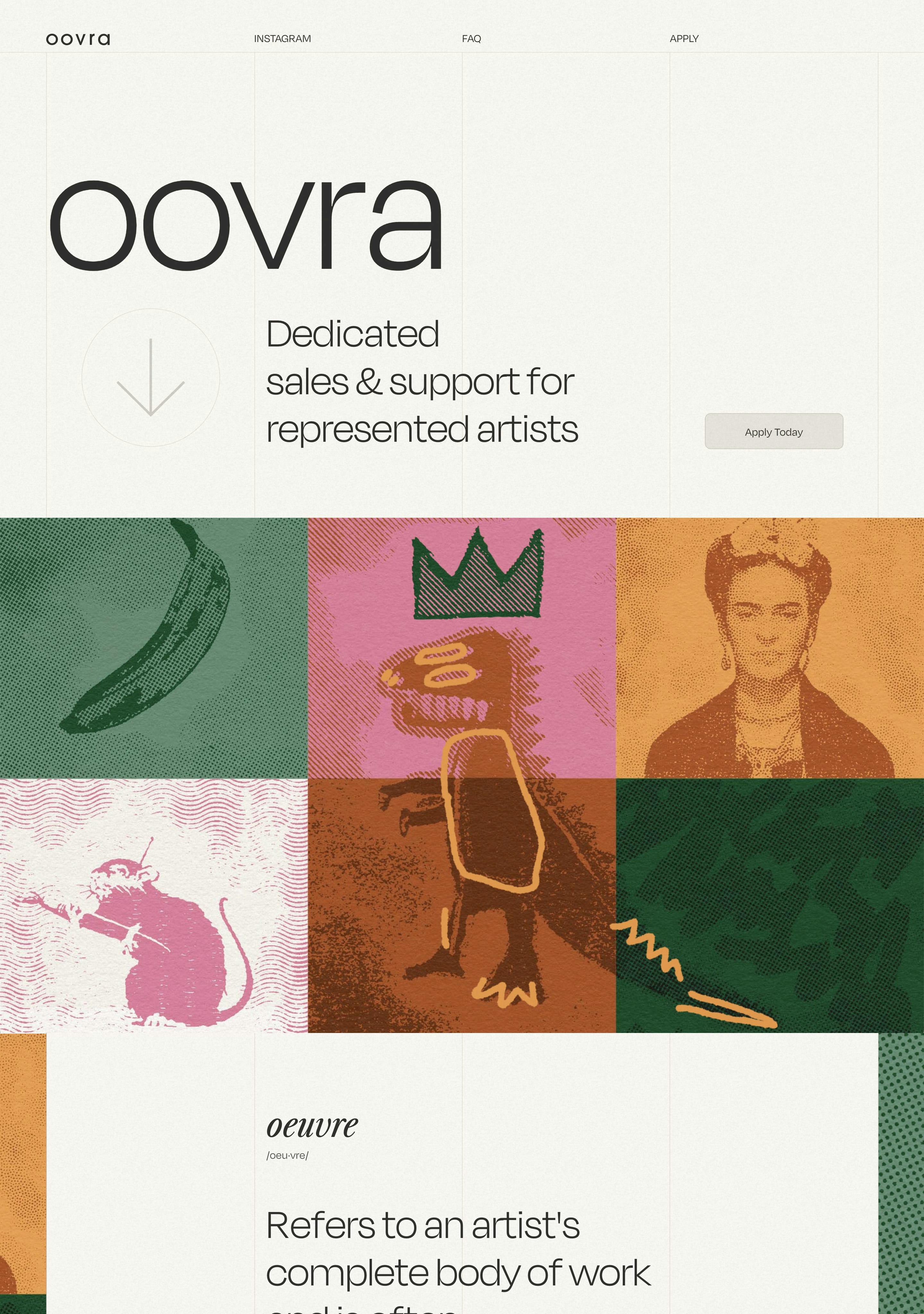 Oovra Website Screenshot