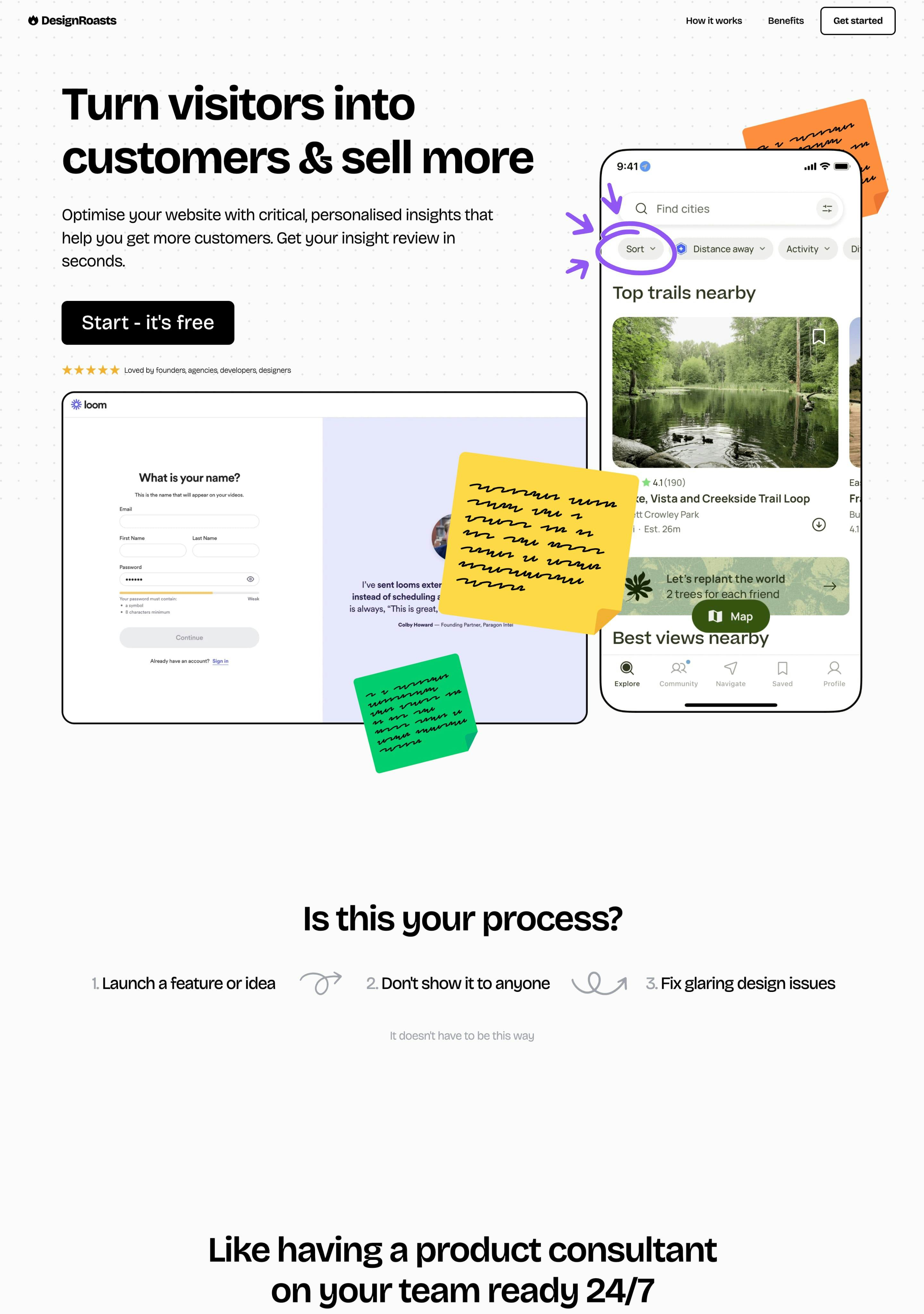 DesignRoasts Website Screenshot