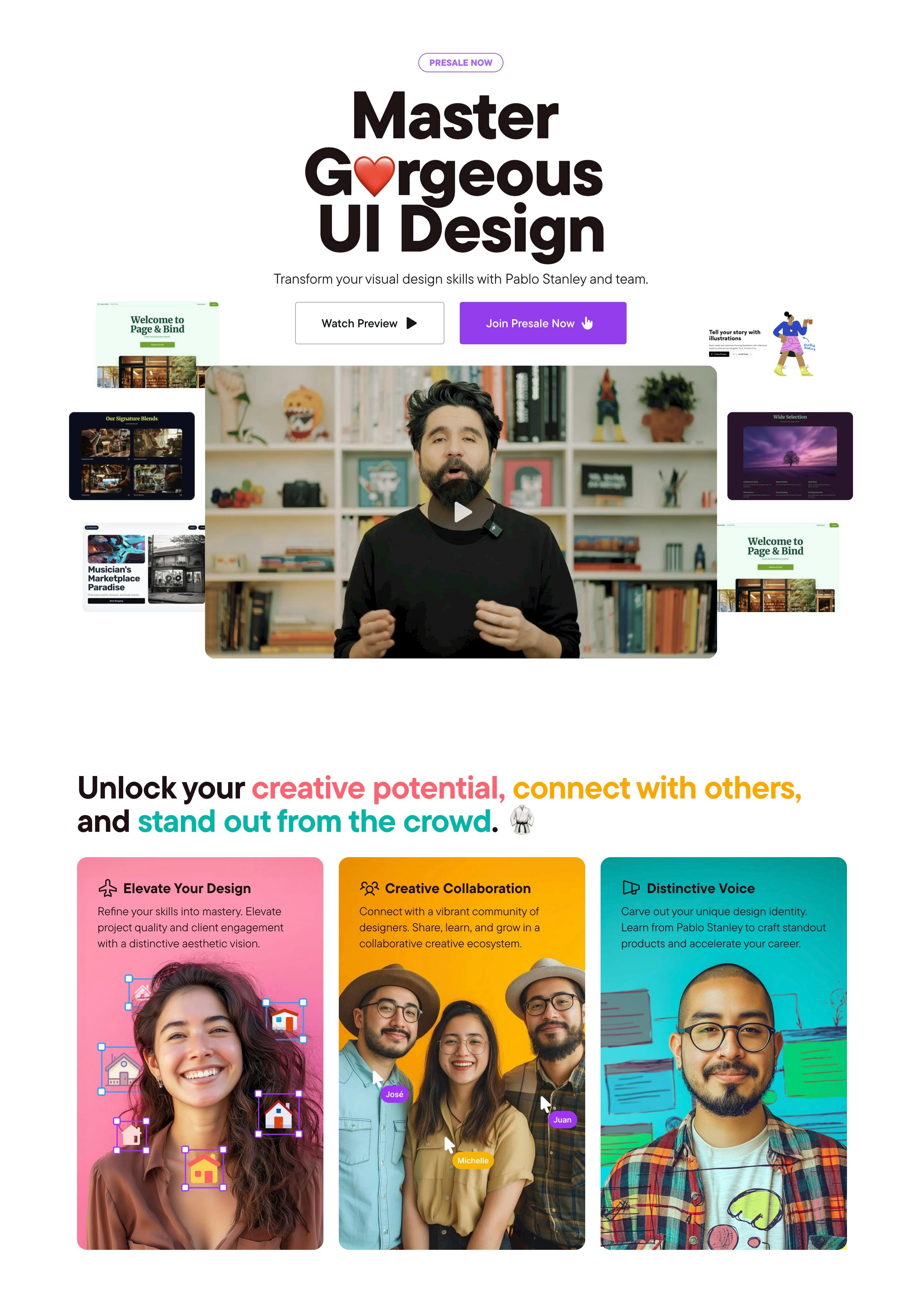 Master Gorgeous UI Design Website Screenshot