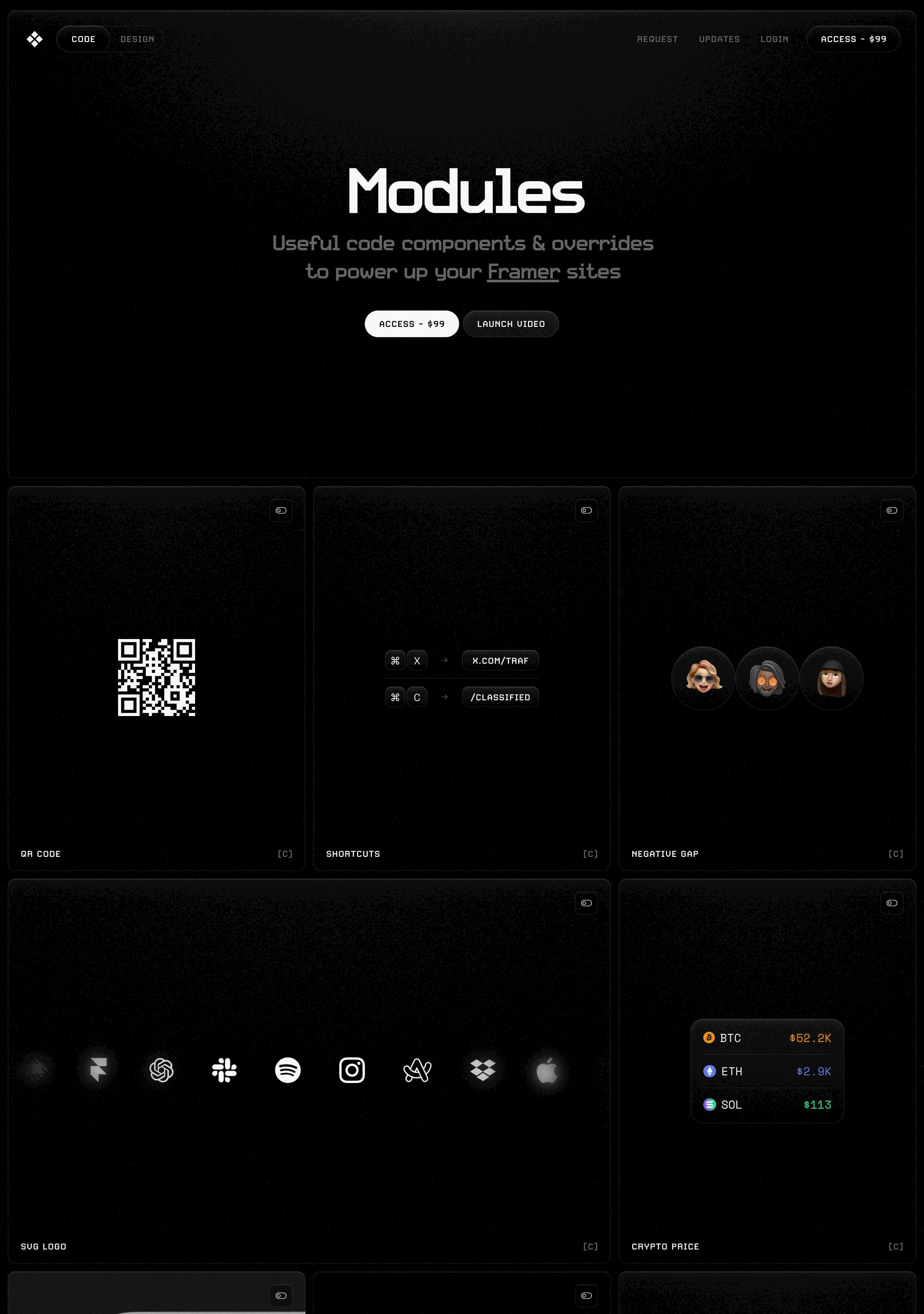 Modules Website Screenshot