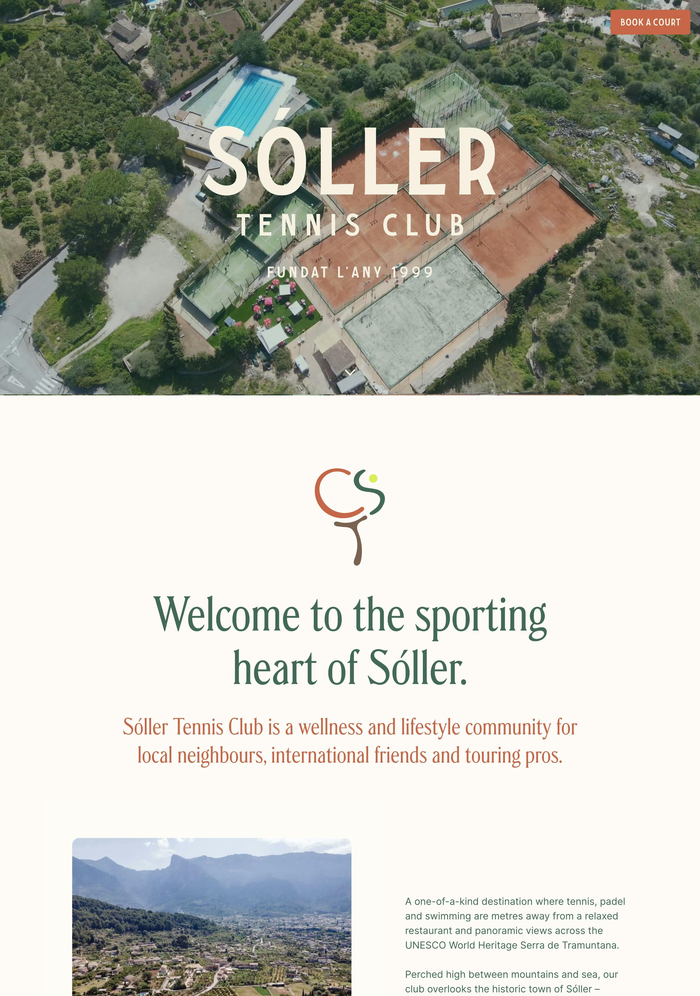 Sóller Tennis Club Website Screenshot