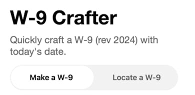 W-9 Crafter ($65)
