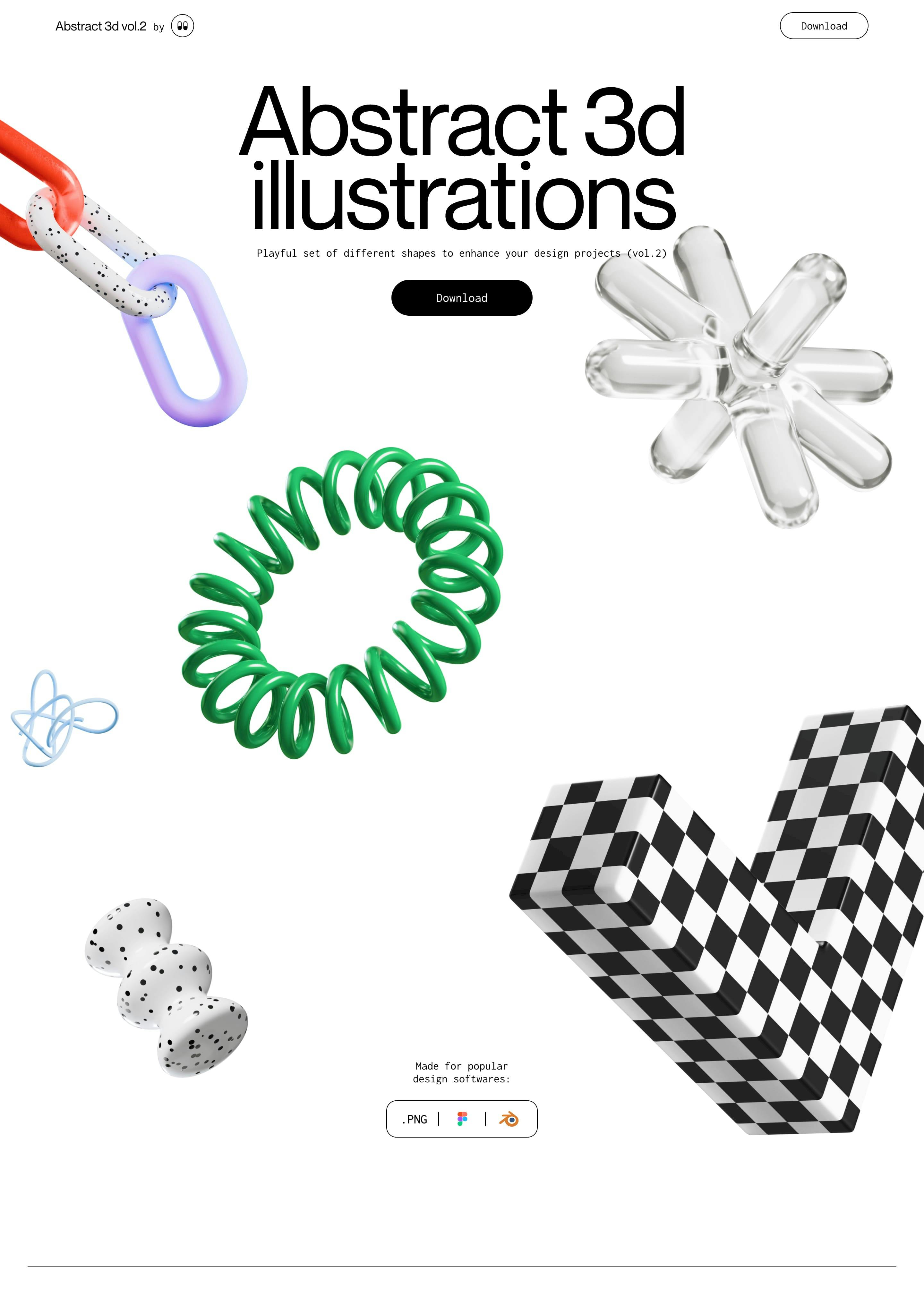 Abstract 3D Graphics vol.2 Website Screenshot