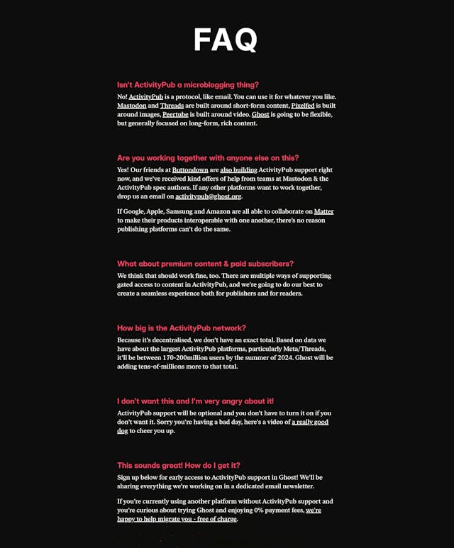 Building ActivityPub FAQ Grid Preview
