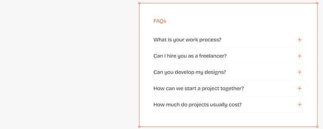 Pixels Studio FAQ Accordion Preview