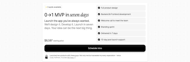 Shapeshyft Pricing Table Preview