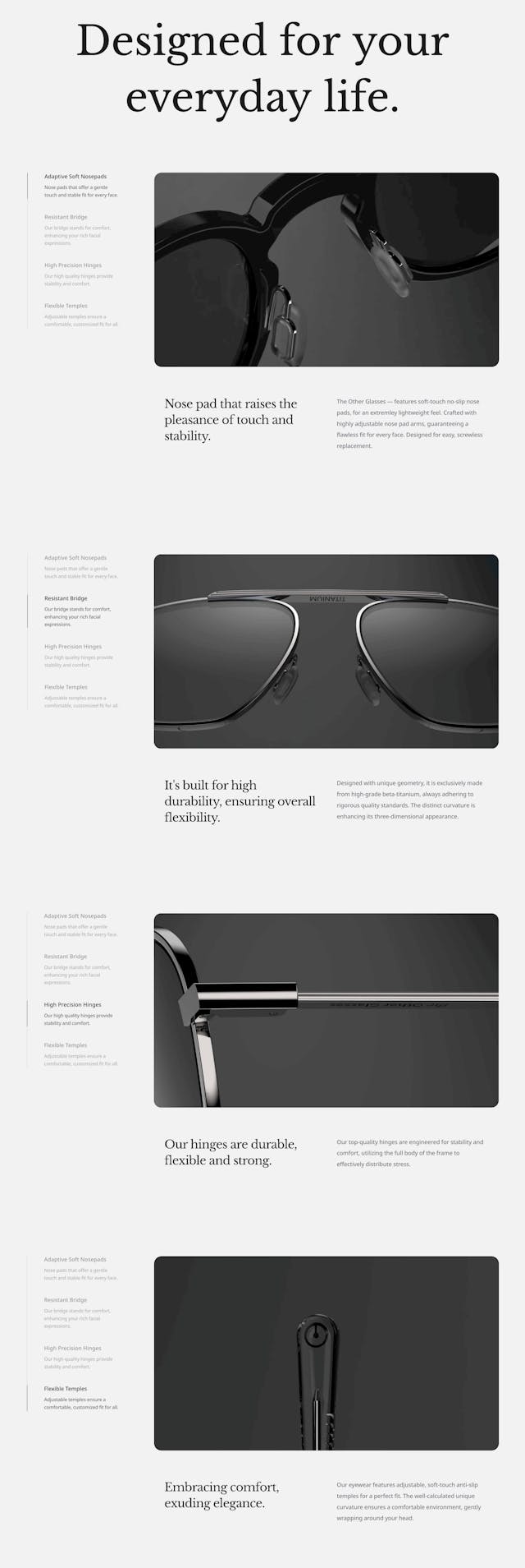 The Other Glasses Feature Carousal Preview