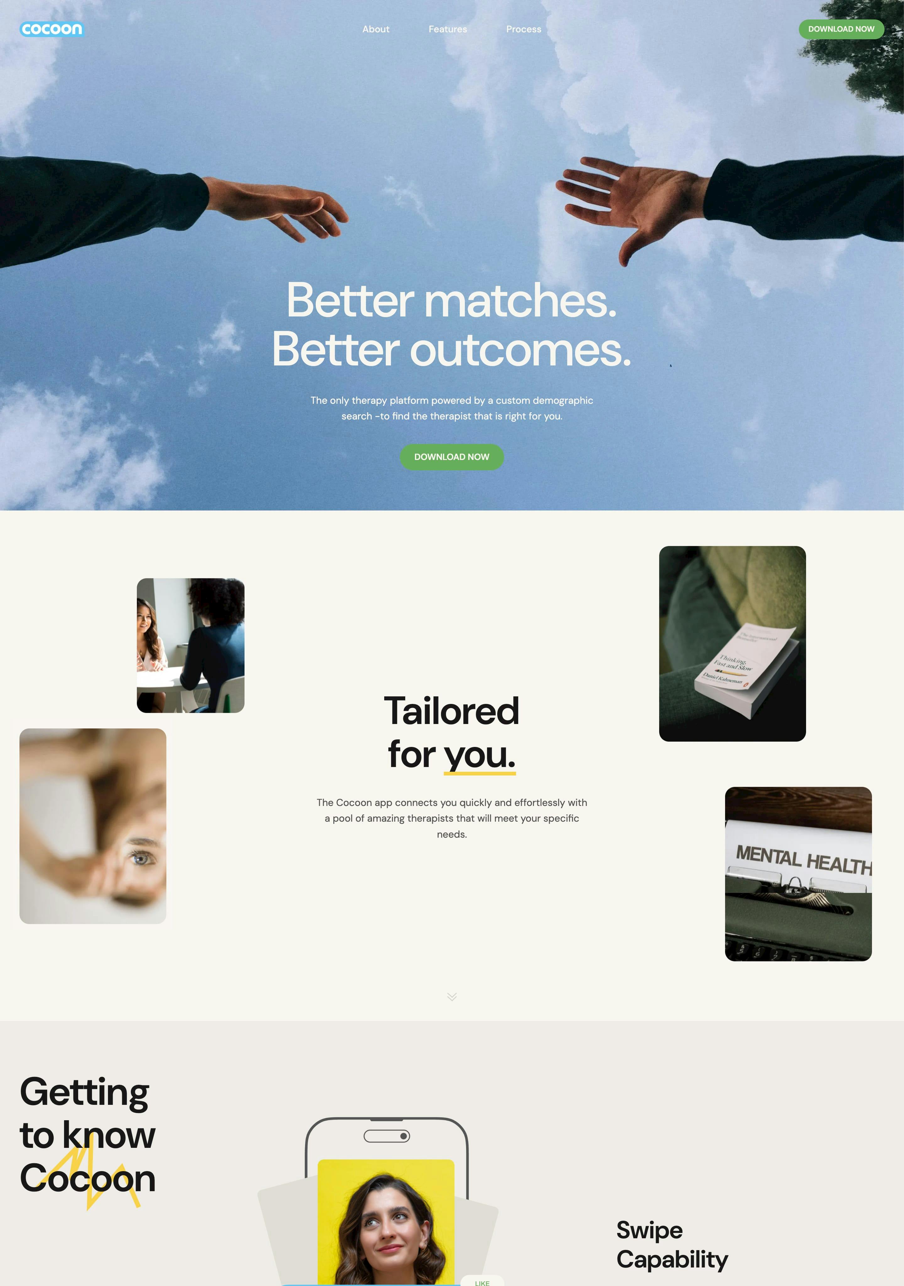 Cocoon Website Screenshot