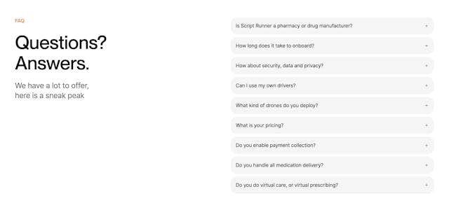 Script Runner FAQ Accordion Preview