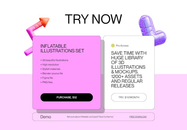 Inflatable vol.2 Pricing Table Preview