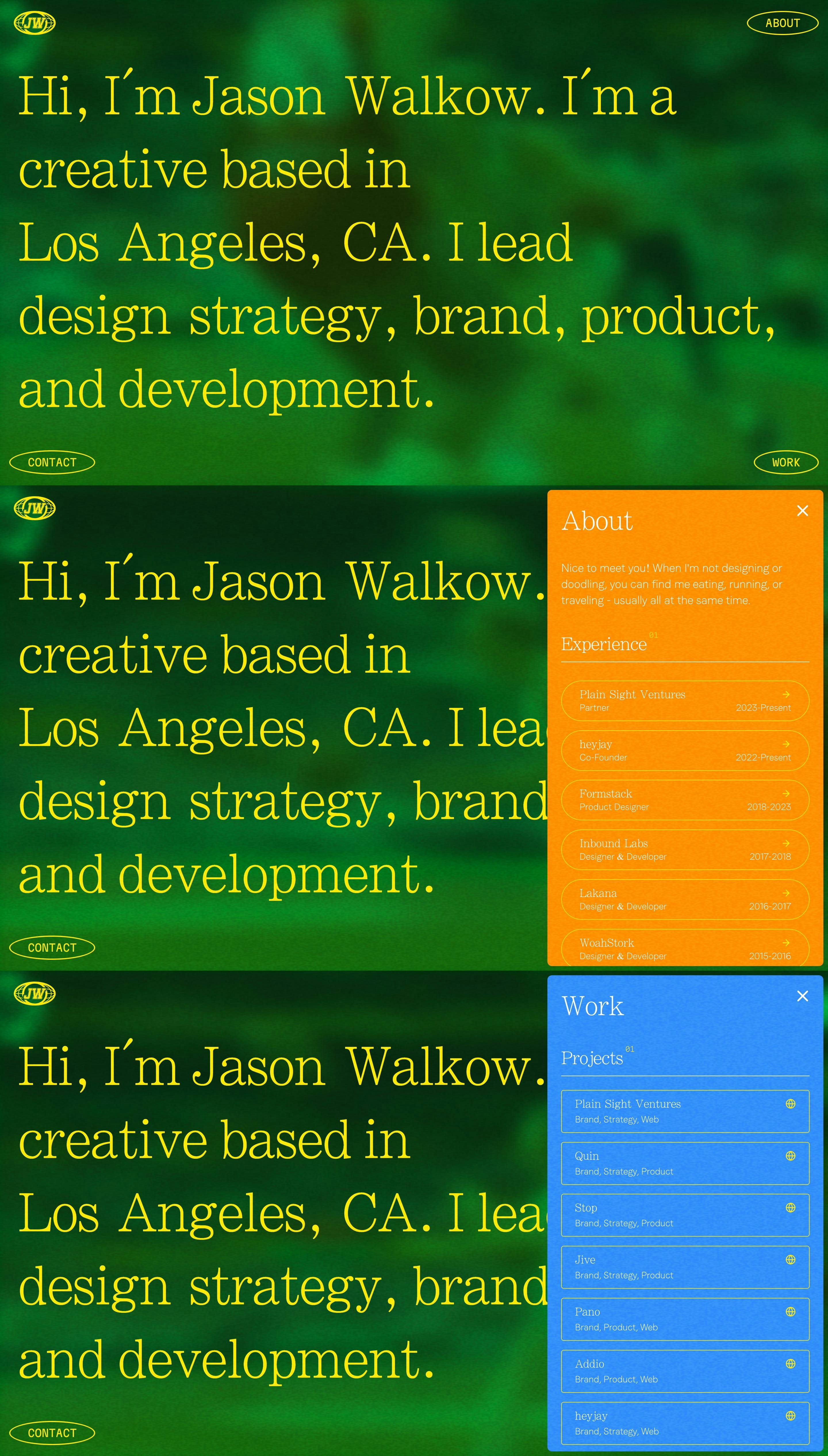 Jason Walkow Website Screenshot