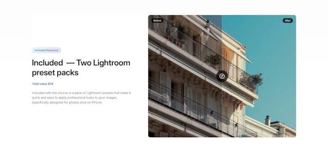 iPhone Creator Course Before After Preview