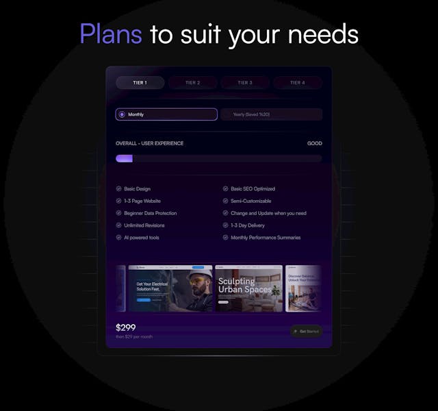 WebBuilders Pricing Table Preview