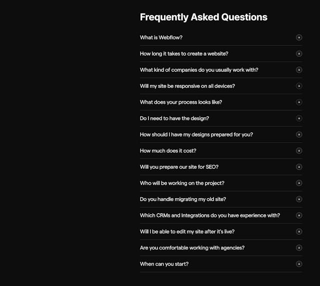 DivBlockers FAQ Accordion Preview