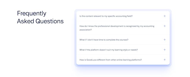 GoodLuca FAQ Accordion Preview