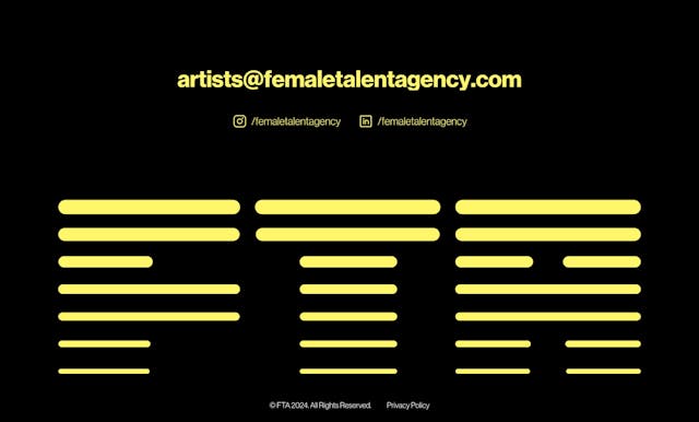 Female Talent Agency Big Footer Preview