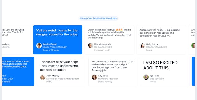 The Other Design Co. Testimonial Slider Preview