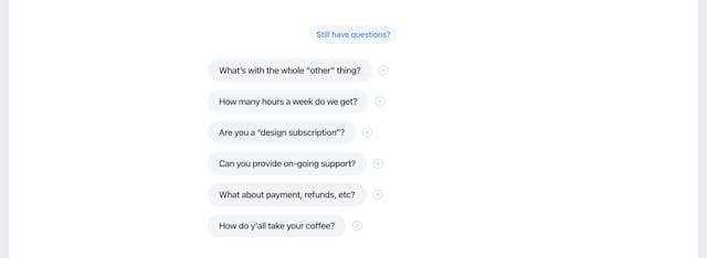 The Other Design Co. FAQ Accordion Preview