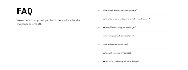 seedesign FAQ Accordion Preview