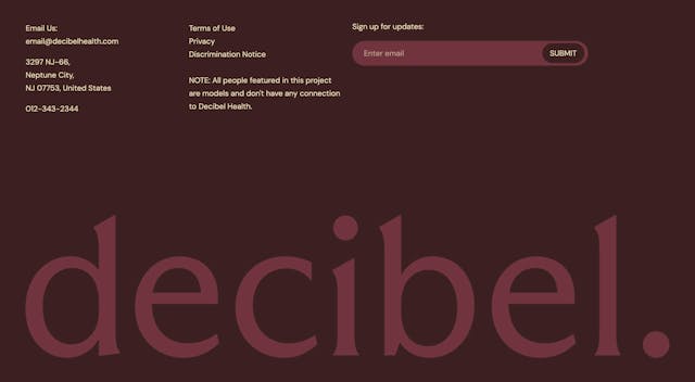 Decibel Health Big Footer Preview