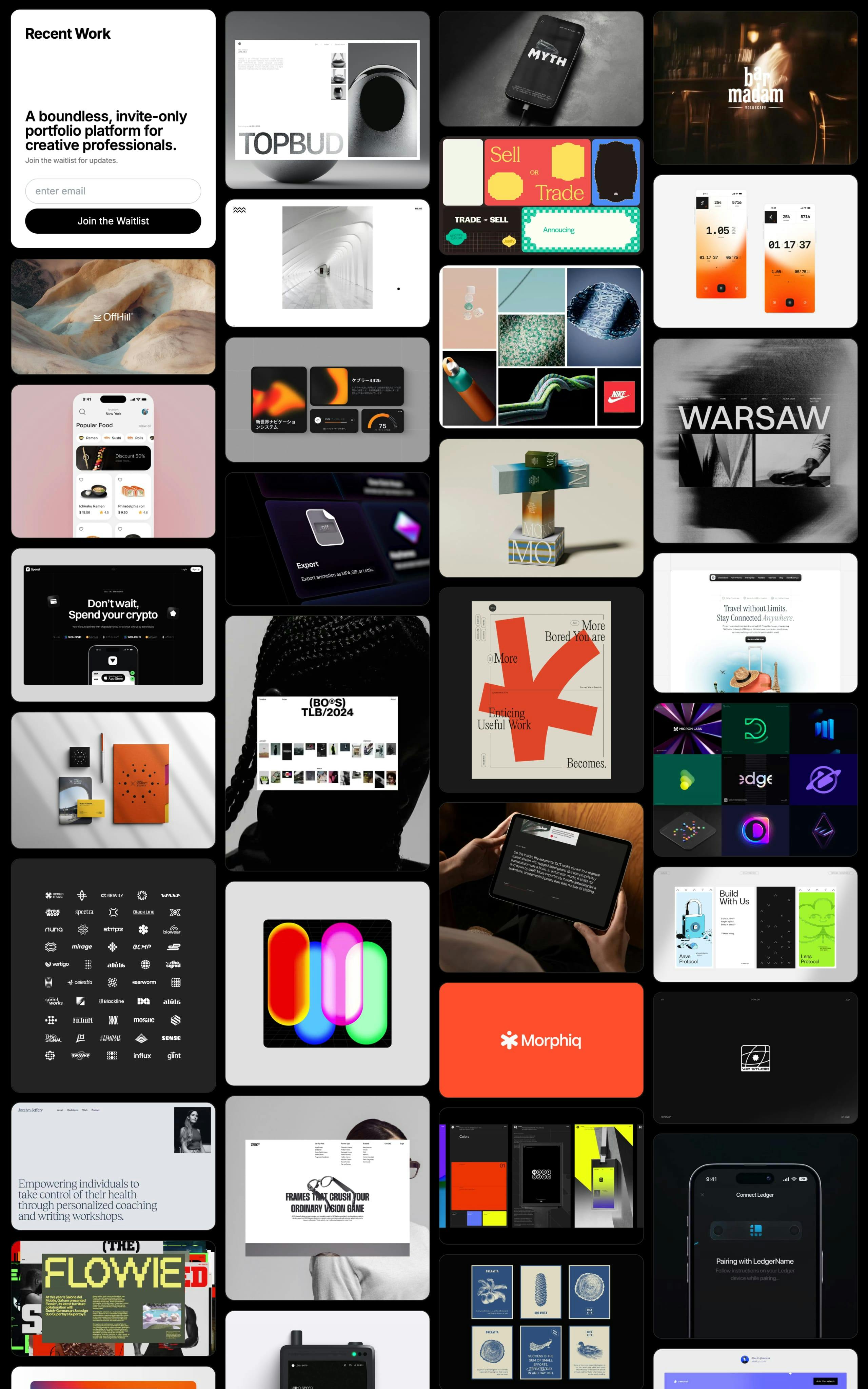 Recent Work Website Screenshot