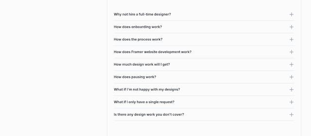 Speed Dial Design FAQ Accordion Preview