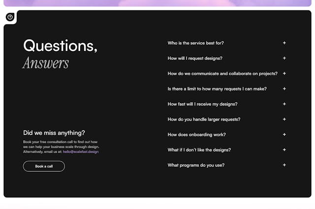 ScaleFast FAQ Accordion Preview