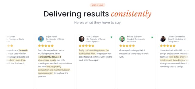 OnePageflip Testimonial Slider Preview
