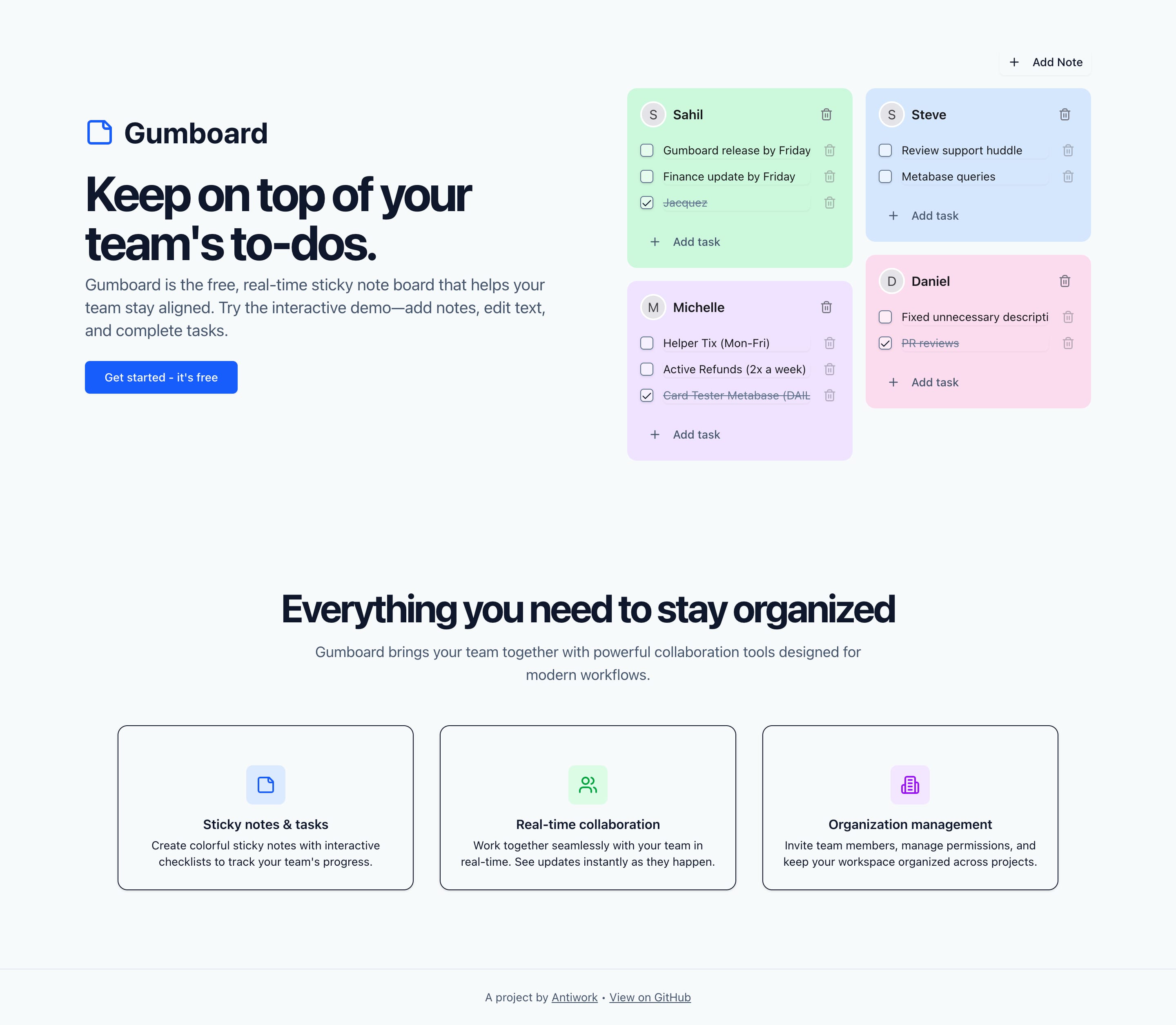 Website Inspiration: Gumboard