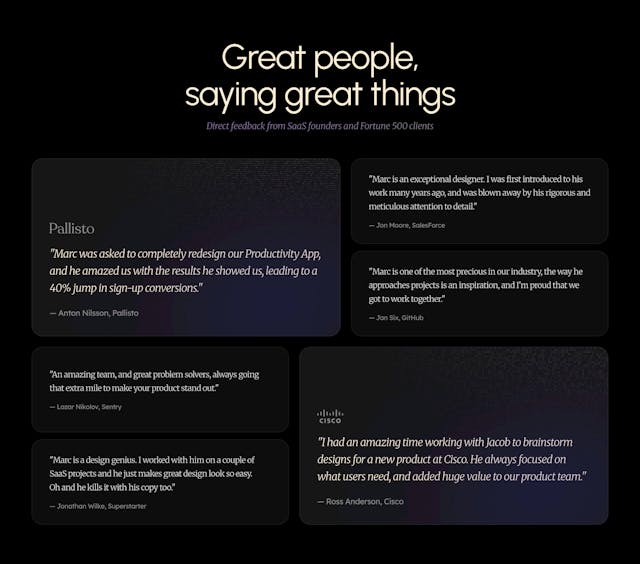 HAUS Testimonials Preview