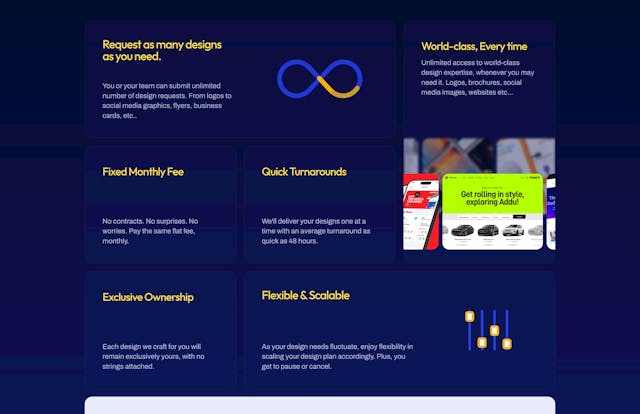 DesignBell Bento Grid - Features Preview