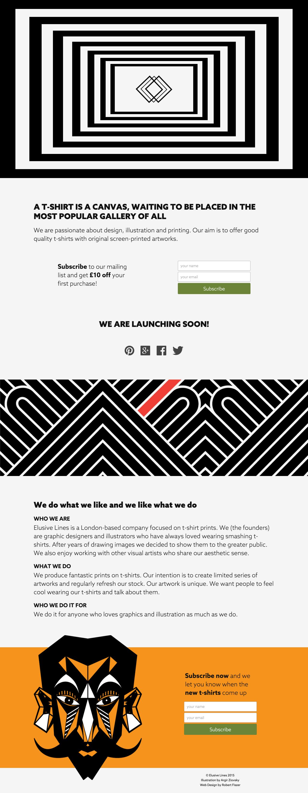 Elusive Lines Website Screenshot