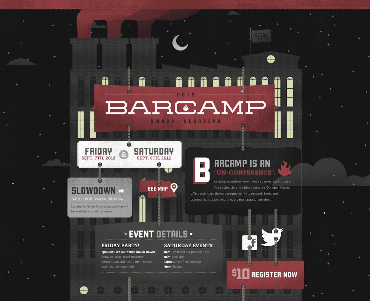 Barcamp Omaha 2012 Website Screenshot