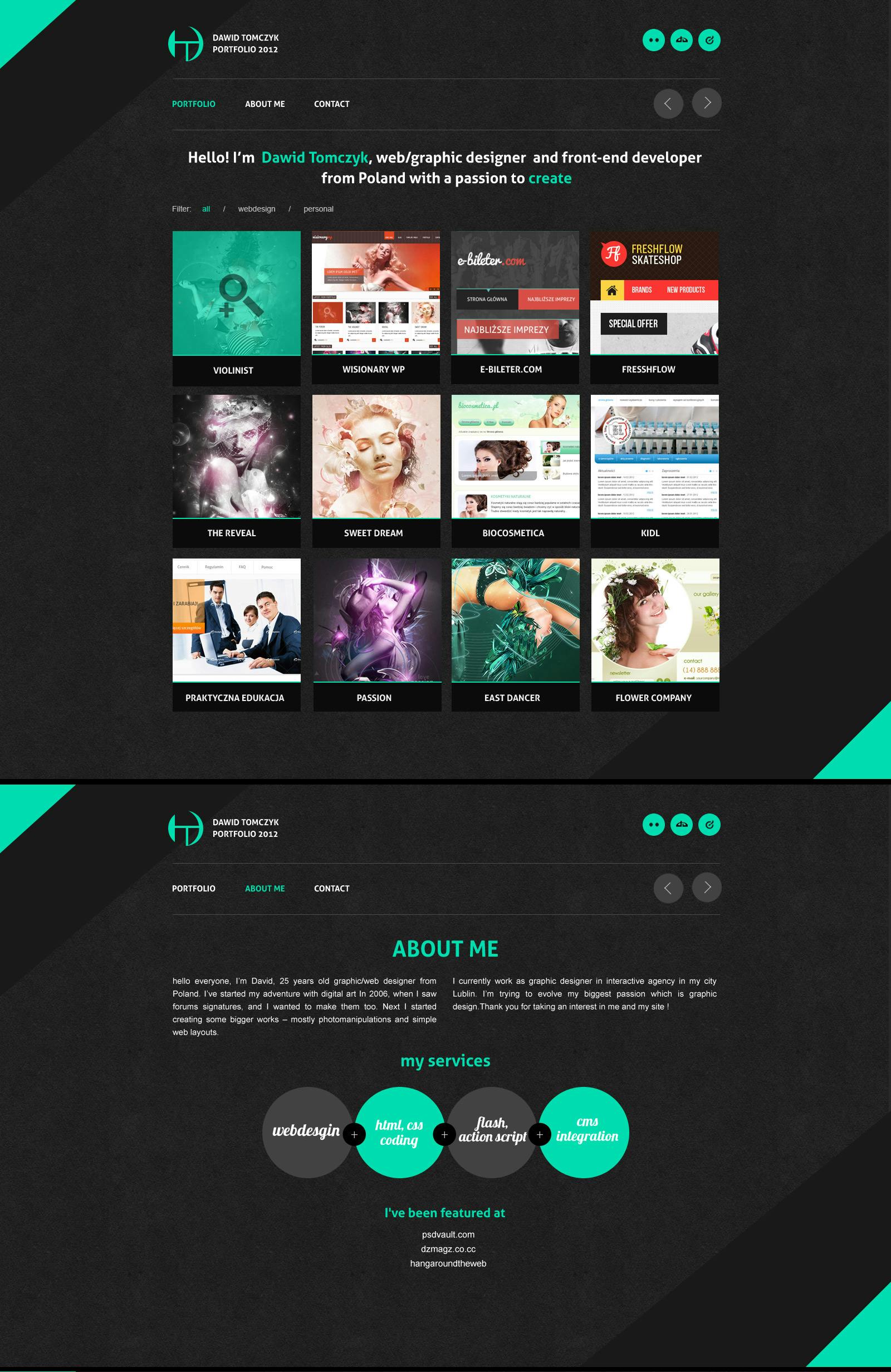 Dawid Tomczyk Website Screenshot