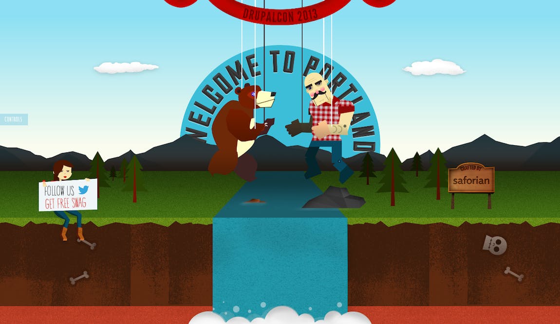 AtDrupalCon Website Screenshot