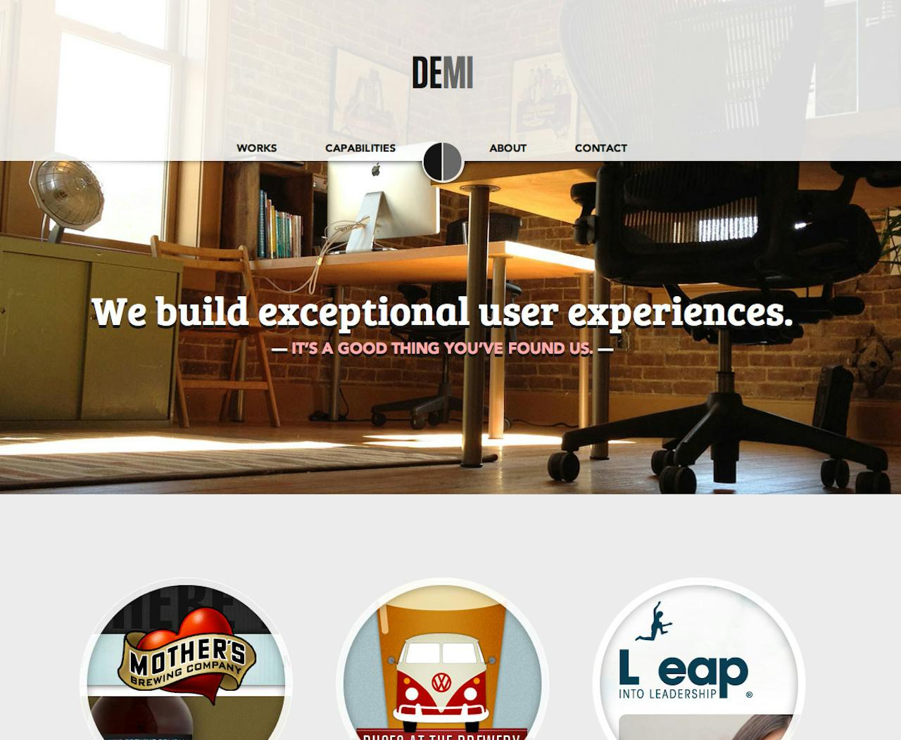 Demi Creative Website Screenshot