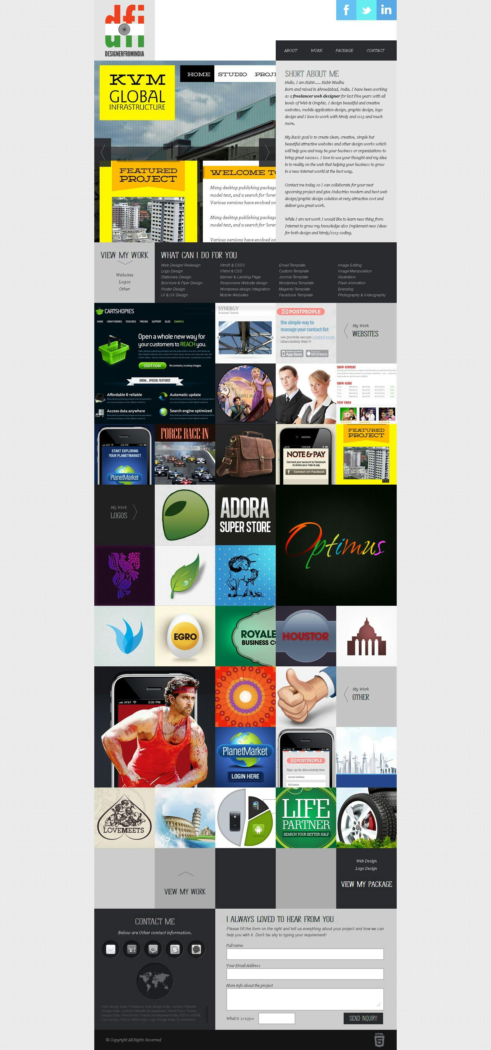 Designer From India Website Screenshot