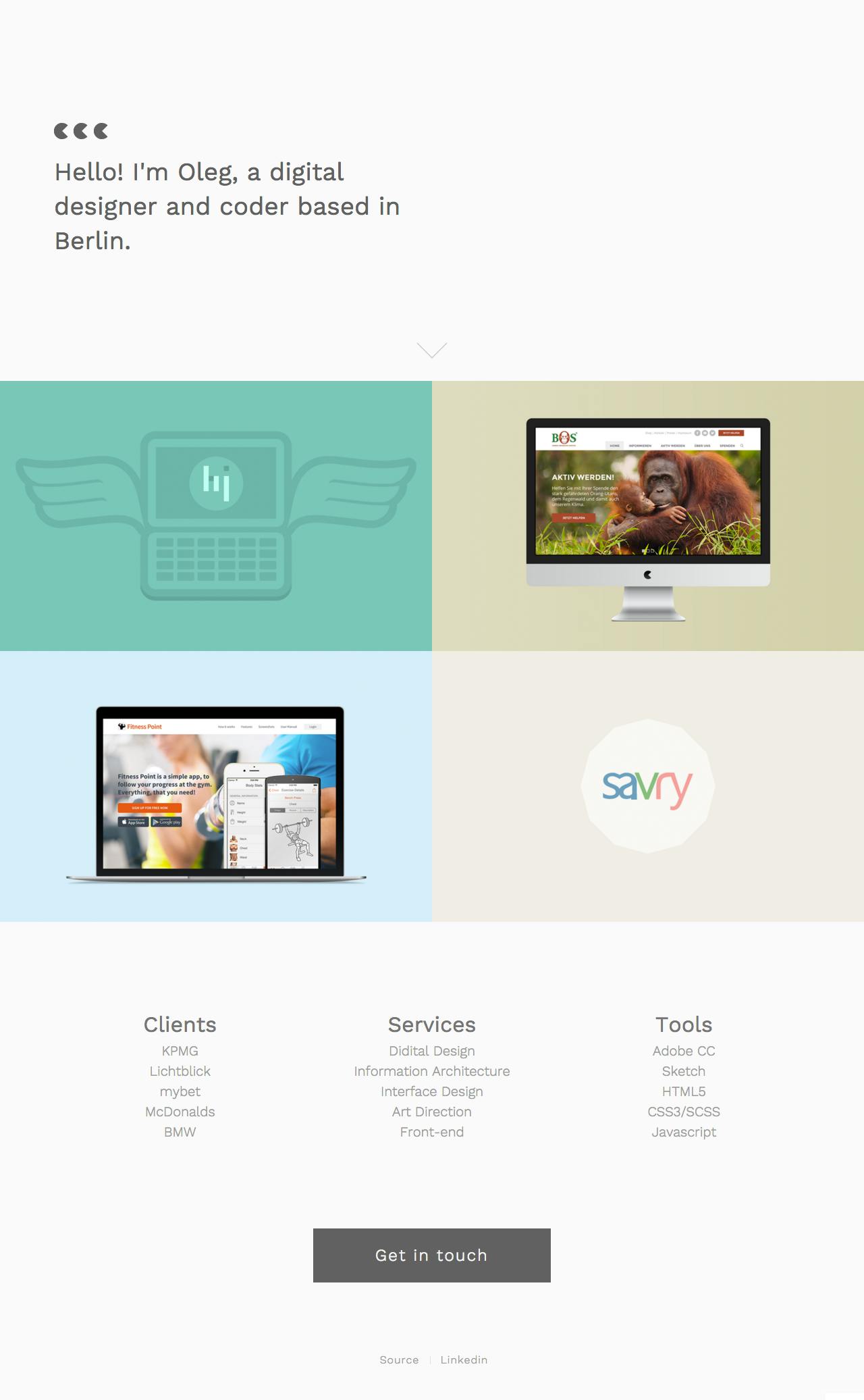 Oleg Zayarniy Website Screenshot