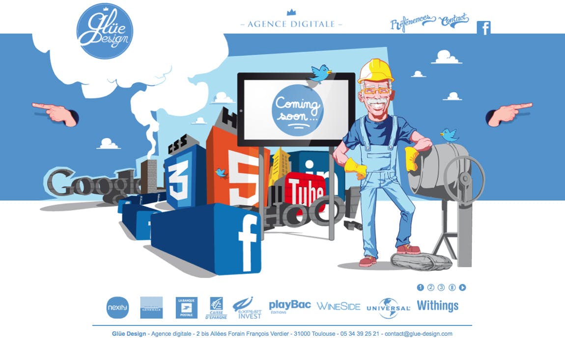 Glüe Design Website Screenshot