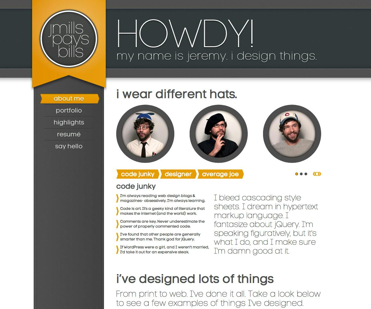 JMills Pays Bills Website Screenshot