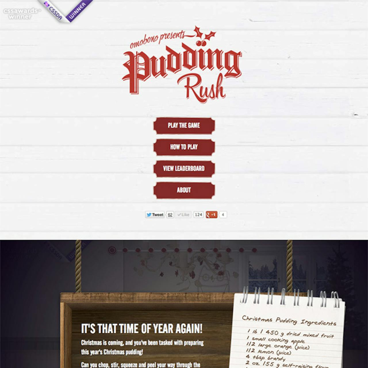 Pudding Rush Website Screenshot