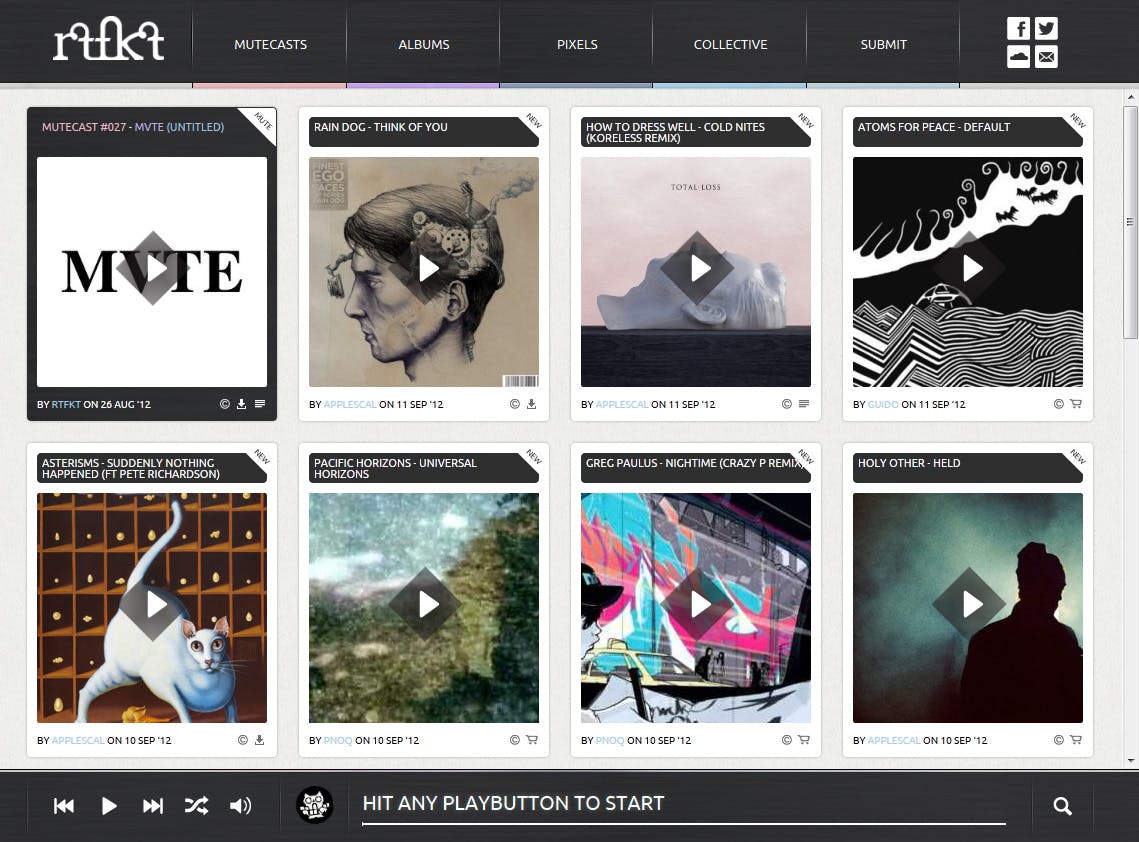 RTFKT Website Screenshot